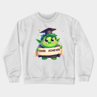 Cute Ogre Achiever Illustration Crewneck Sweatshirt